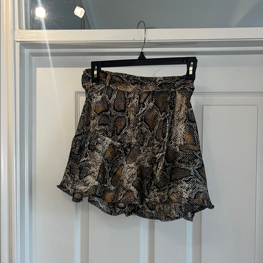 Snake Print Mini Skirt